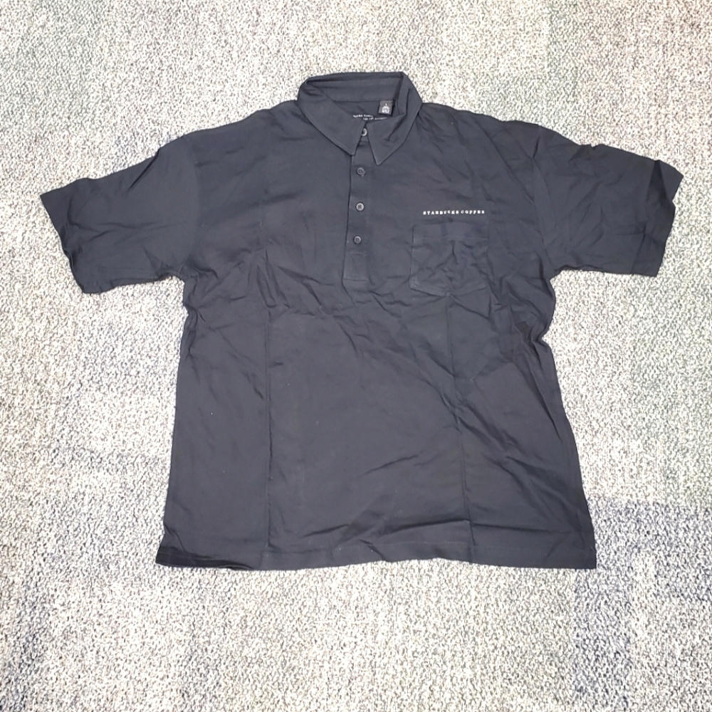 NEW STARBUCKS Vintage Limited Edition Short Sleeve Polo Shirt 10th Anniversary